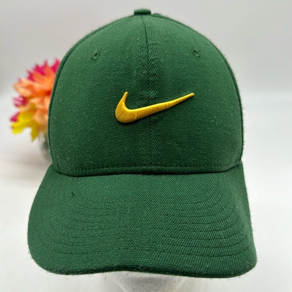 nike Other - Nike True Green Yellow Swoosh Baseball Hat One Size HT6001